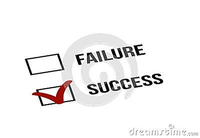 Choosing Success over Failure Vector Business Concept Vector Illustration