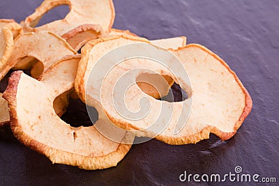 Chopped apple rings Stock Photo