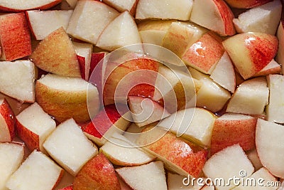 Chopped Apple Stock Photo