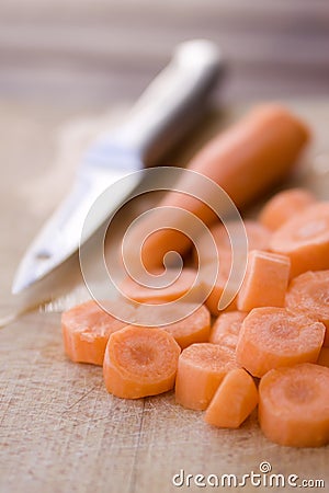 Chopped carrot Stock Photo