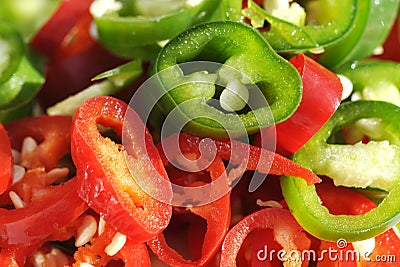 Chopped chili Stock Photo
