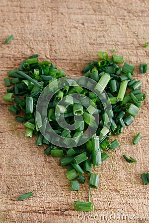 Chopped chives Stock Photo