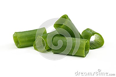 Chopped fresh green onions Stock Photo