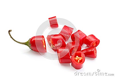 Chopped red chilli Stock Photo