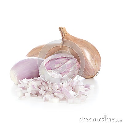 Chopped Shallots Stock Photo