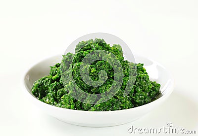 Chopped spinach Stock Photo