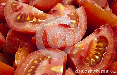 Chopped Tomato Stock Photo