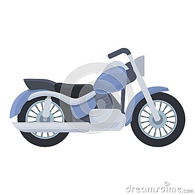 Chopper bike icon cartoon vector. Biker road Vector Illustration