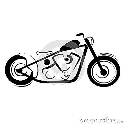 Chopper motorcycle Vector Illustration