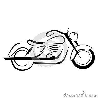 Chopper motorcycle Vector Illustration