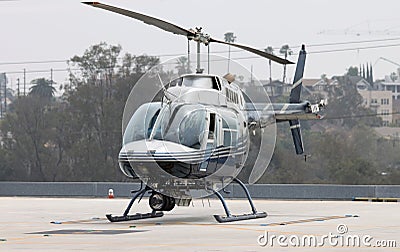 Chopper parked Stock Photo