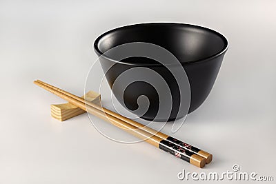 Chopstick and bowl Stock Photo