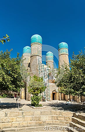 Chor Minor, Four Minarets Madrasah in Bukhara, Uzbekistan. Editorial Stock Photo