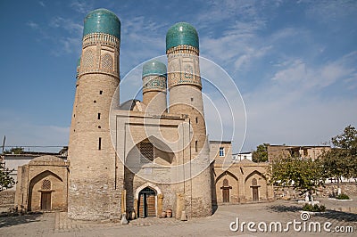 Chor Minor - ancient mosque in Historic Centre of Bukhara Editorial Stock Photo