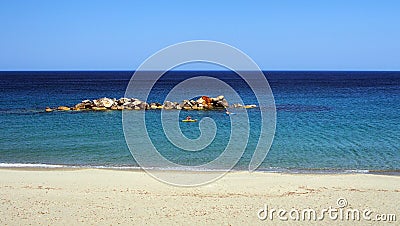 Chora Beach, Skyros Greek Island, Greece Editorial Stock Photo