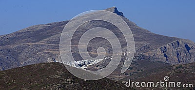 Chora village on Amorgos island Stock Photo