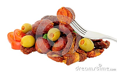 Chorizo Meatballs Stock Photo