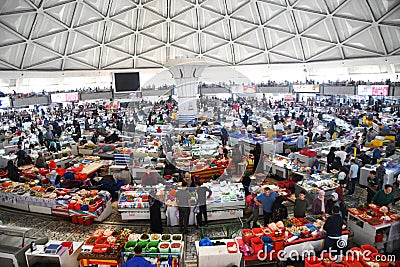 Busy Chorsu Bazaar. Tashkent. Uzbekistan Editorial Stock Photo