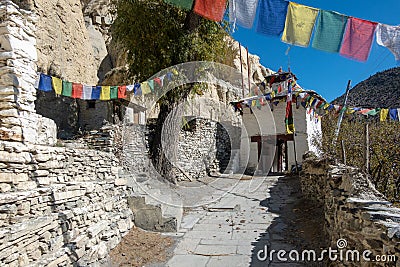 Chorten Stupa Entrance to a Village Stock Photo