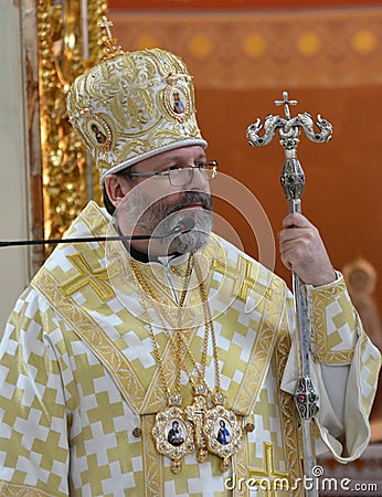 Head of the UGCC His Beatitude Patriarch Sviatoslav Editorial Stock Photo