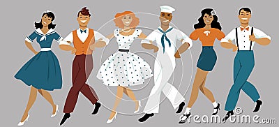 Chorus line Vector Illustration