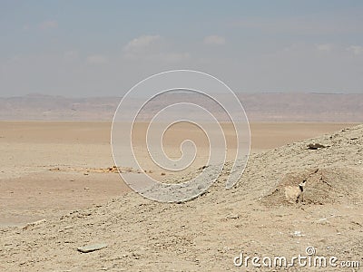 Chott el Djerid, also spelled Sciott Gerid and Shott el Jerid, is a large endorheic salt lake in southern Tunisia. Stock Photo