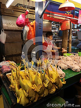 Chow Kit wet market, chicken section Kuala Lumpur Malaysia Editorial Stock Photo