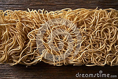 Chow mein noodles asian pasta macro Stock Photo