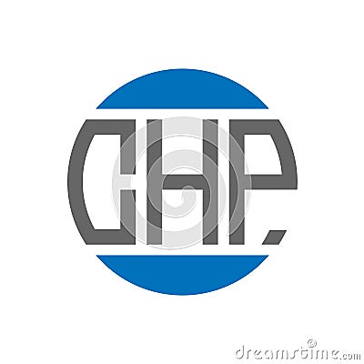 CHP letter logo design on white background. CHP creative initials circle logo concept. Vector Illustration