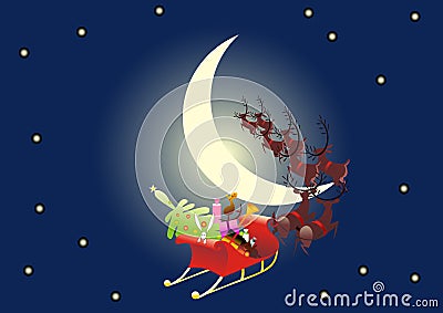 Chrestmas deer Vector Illustration