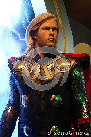 Chris Hemsworth Wax Figure Editorial Stock Photo