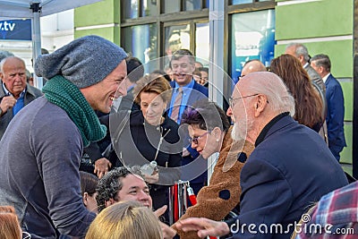 Chris Martin and John Williams at Gustavo Dudamel Hollywood Walk of Fame Star Unveiling Ceremony Editorial Stock Photo