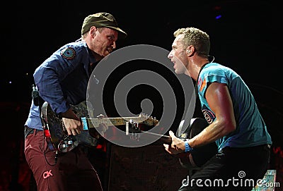 Coldplay Performs in Concert Editorial Stock Photo