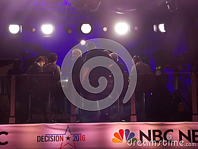 Chris Matthews Films Live in Outdoor News Studio During DNC Editorial Stock Photo