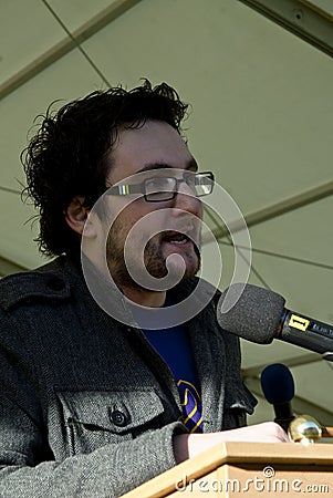 Chris Musgrave from Exeter Labour Party speaking Editorial Stock Photo