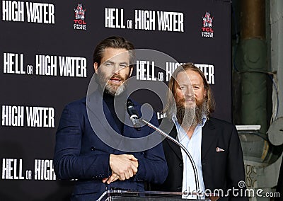 Chris Pine and David Mackenzie Editorial Stock Photo