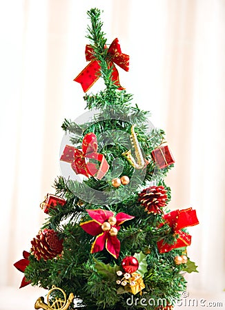 Chrismas tree winter decoration Stock Photo