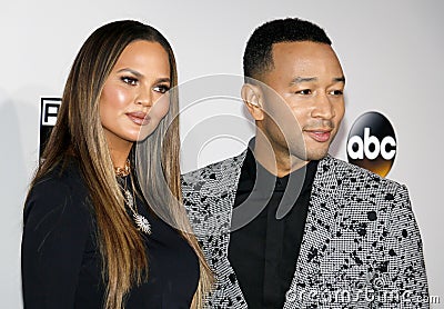 Chrissy Teigen and John Legend Editorial Stock Photo