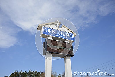 Christ Church of Brownsville, Tennessee Editorial Stock Photo