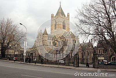 Christ Church Cathedral in Dublin Editorial Stock Photo