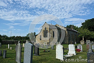Chirst Church & graveyard, Glasson Dock, Lancashire UK Editorial Stock Photo