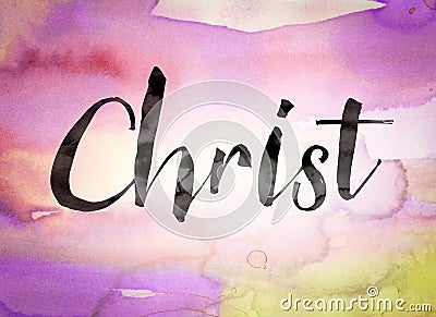 Christ Concept Watercolor Theme Stock Photo