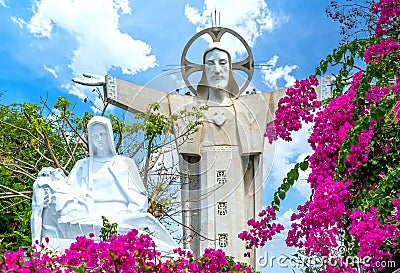 Christ the King is a statue of Jesus in Vung Tau, Vietnam Stock Photo