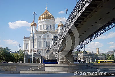 Christ Redeemer cathedral in Moscow, Russia. Editorial Stock Photo