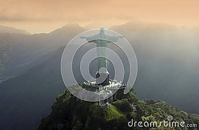 Christ the Redeemer - Rio De Janeiro - Brazil Editorial Stock Photo