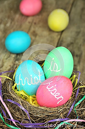 Christ Is Risen Easter Eggs Stock Images - Image: 23418784