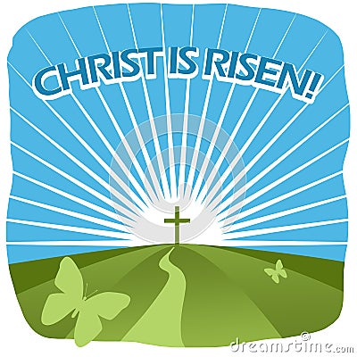 Christ is risen Stock Photo