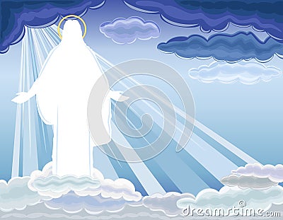 Christ is Risen - The Resurrection Vector Illustration