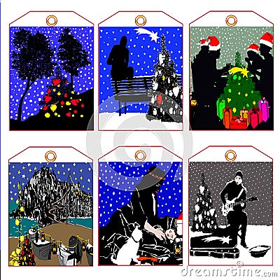 Christmas greeting cards for gifts Stock Photo