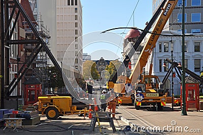 Christchurch Earthquake - Worcester Street Editorial Stock Photo